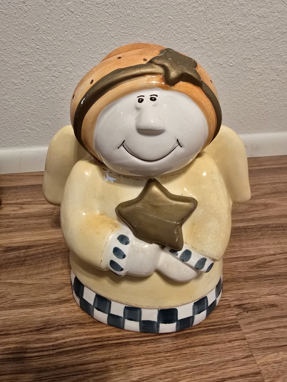 Vintage 1990s Design Pac Ceramic Angel Cookie Jar